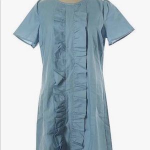 DAVI & DANI • Ice Blue ruffle midi dress • women’s small • NWT